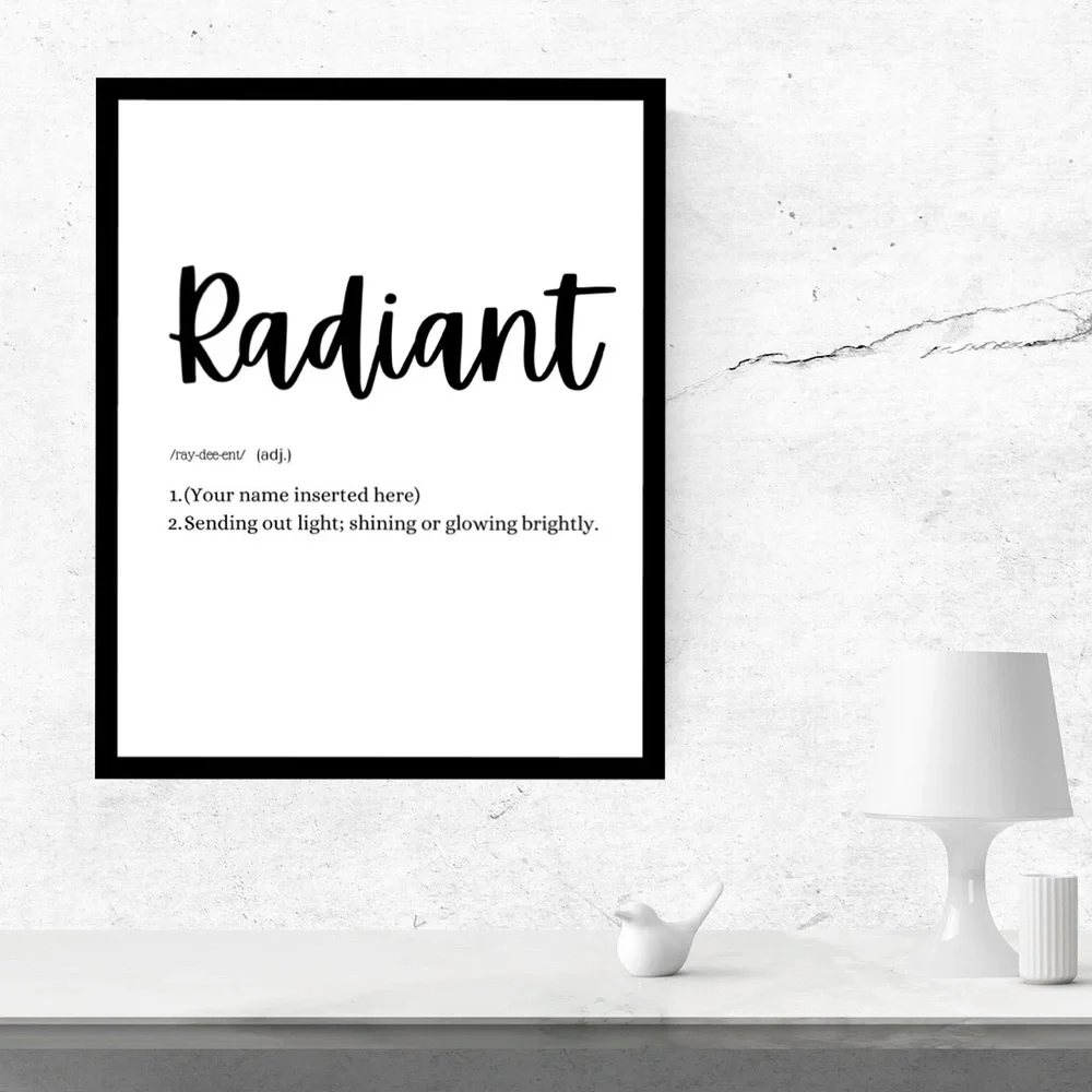 Customizable RADIANT Definition Wall Art Print - Picture 2 of 2
